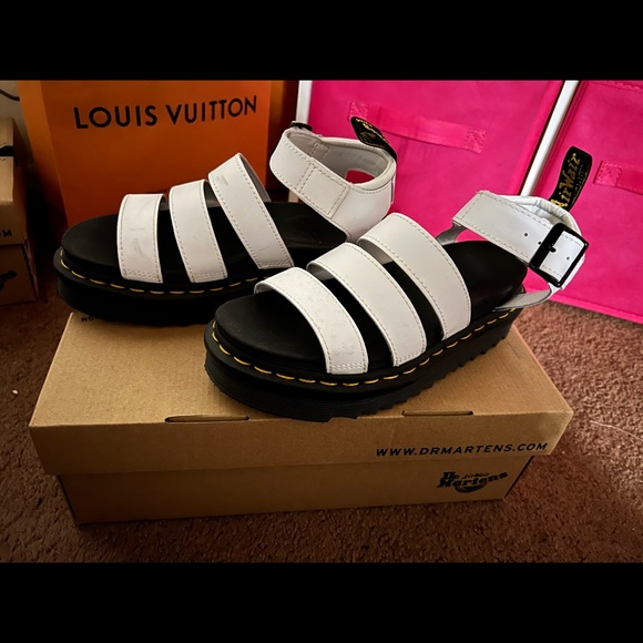 Sandali Dr. Martens Blaire Pelle Bianca – Nuovi In Scatola, Taglia US 9